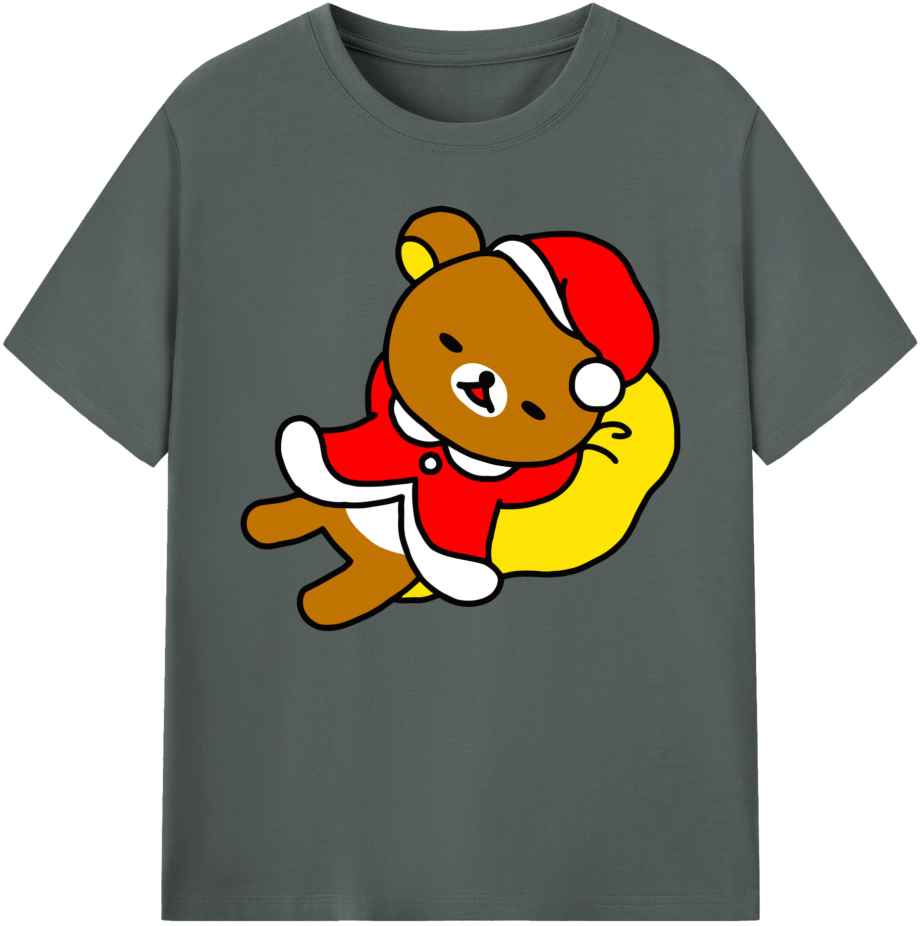 （画像用） リラックマ リラックマ キイロイトリ Rilakkuma Korilakkuma Kiiroitori 綿100％ メンズ半袖Tシャツ｜肌触りやわらか＆通気性